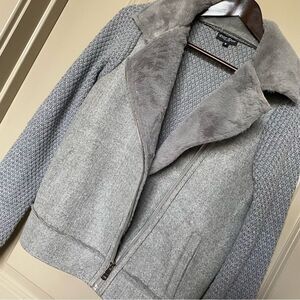 Dor Dor Couture Grey Zip Up Jacket, Size Small